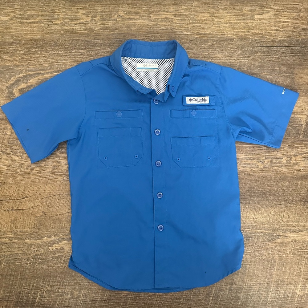 Columbia Kids' Bright Blue Button Down Shirt